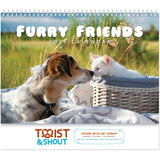 Full Colour Furry Friends Spiral Wall Calendar