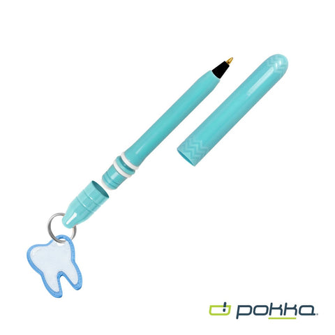 Pokka? Pocket Pen w/Dock & Chrome Keyring & Charm