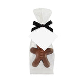 Belgian Chocolate Holiday Icons Favor Bag with Milk Chocolate Gingerbread Man