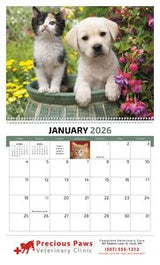 Four Paws Appointment Calendar - Spiral 2026 Calendar