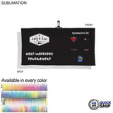 48 Hr Quick Ship - Oversized Golf Towel in Soft Velour Terry, 24x48, with Black Hook, Sublimated