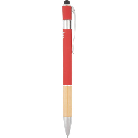 Bamboo and Recycled Aluminum Soft Touch Ballpoint Stylus