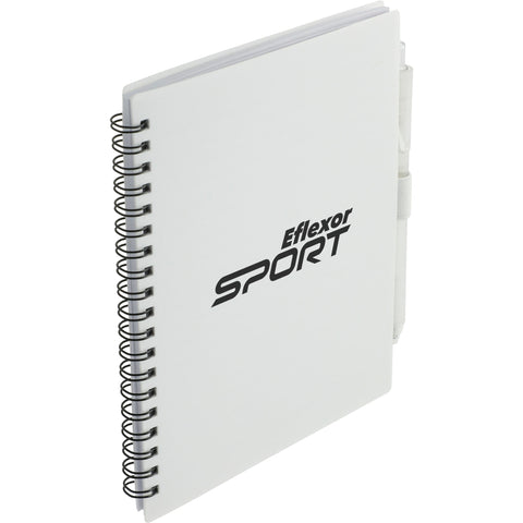 5.5'' x 7'' FSC® Recycled Spiral Notebook w/ rPET Pen
