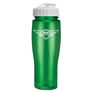 24 Oz. Contour Translucent Bottle w/ Flip Top Lid