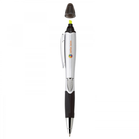 Silver Blossom Ballpoint Penhighlighter