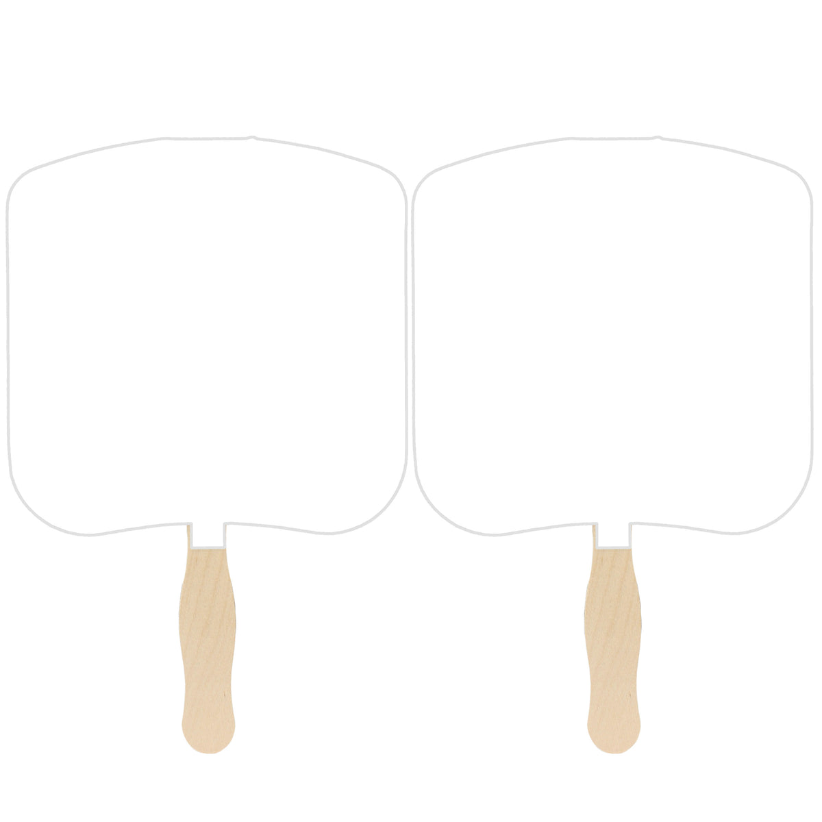 Bread Slice Sandwiched Hand Fan (2 Side/Four Color Process)