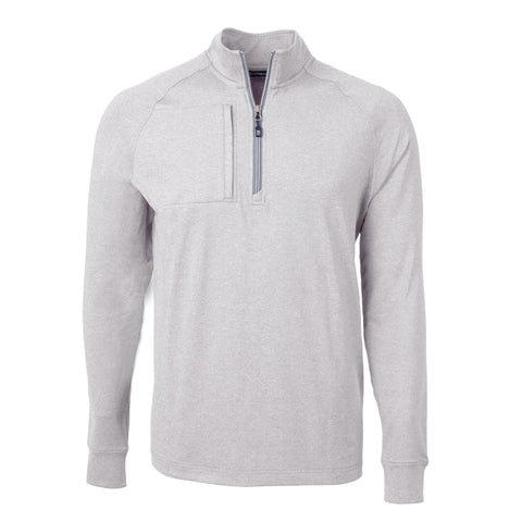 Cutter & Buck Adapt Eco Knit Heather Mens Quarter Zip Pullover
