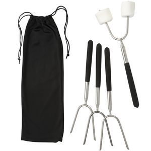 Extendable 34'' Roasting Sticks with Carrying Case