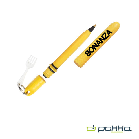 Pokka? Pocket Pen w/Dock & Chrome Keyring & Charm