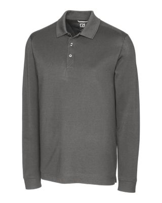 Cutter & Buck Advantage Tri-Blend Pique Mens Big and Tall Long Sleeve Polo