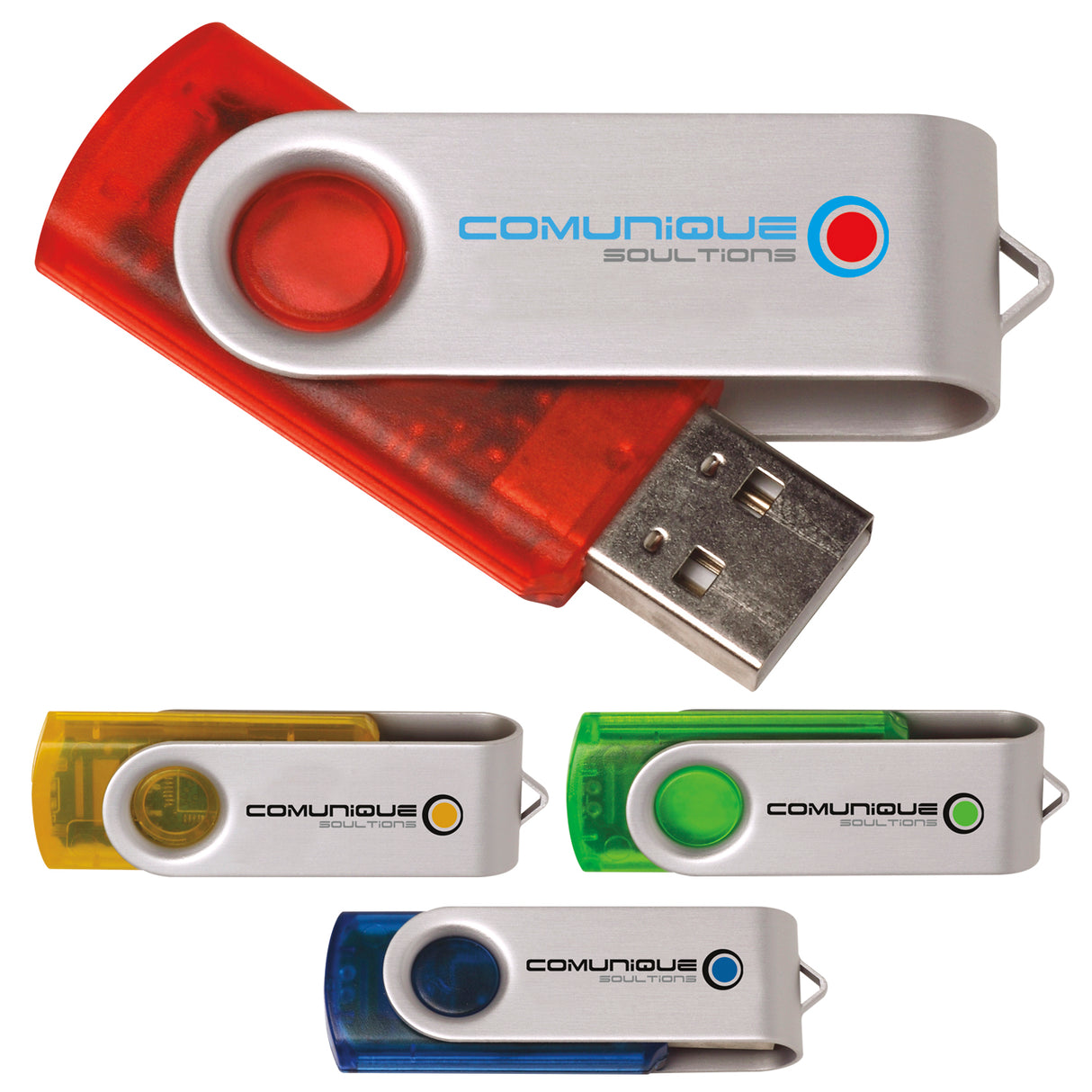 Universal Source® 1 GB Translucent Folding USB 2.0 Flash Drive