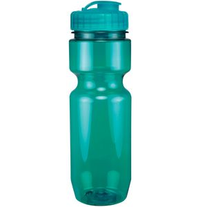 22 Oz. Translucent Bike Bottle w/ Flip Top Lid