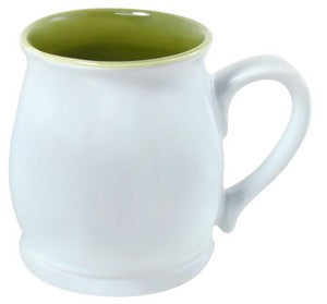 Bergen 2tone white/green 16oz mug in a Ripple gift box