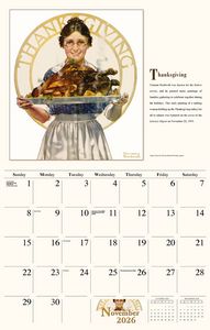 Galleria Wall Calendar 2026 Norman Rockwell
