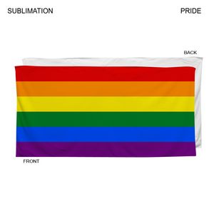 48 Hr Quick Ship - Cabana Stripe Sublimated Plush and Soft Velour Terry Beach Towel, 30x60