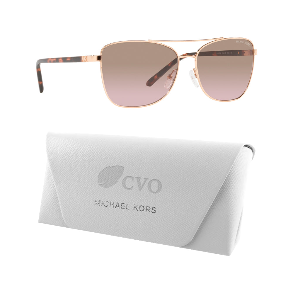 Michael Kors Stratton Sunglasses, Rose Gold/Brown Rose Gradient Lens, Size 59