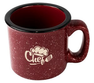 Camper 15oz speckled burgundy mug - Etched