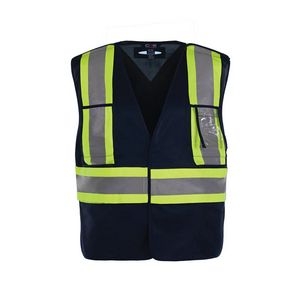 000945 Protector Adult Tricot Hi-Vis 5 Point Tear Away Vest