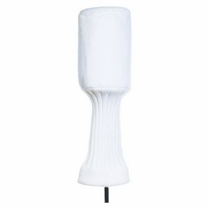 Barrel style Plush White Golf Head Cover