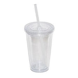 500 Ml. 17 Fl. Oz. Double Walled Tumbler With Straw