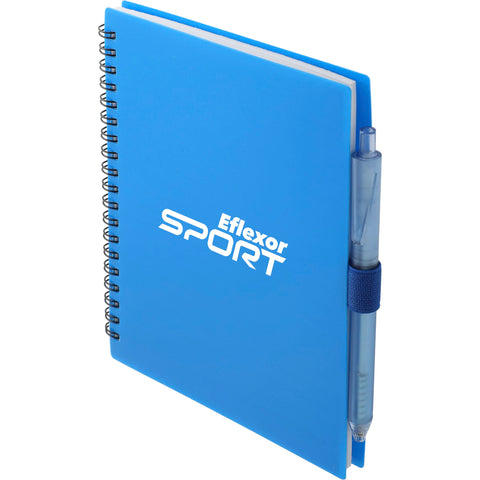 5.5'' x 7'' FSC® Recycled Spiral Notebook w/ rPET Pen