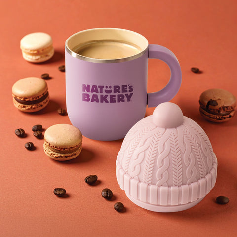 12 oz Insulated Mug with Ceramic Coated Interior - Asobu Happy Hats Beanie
