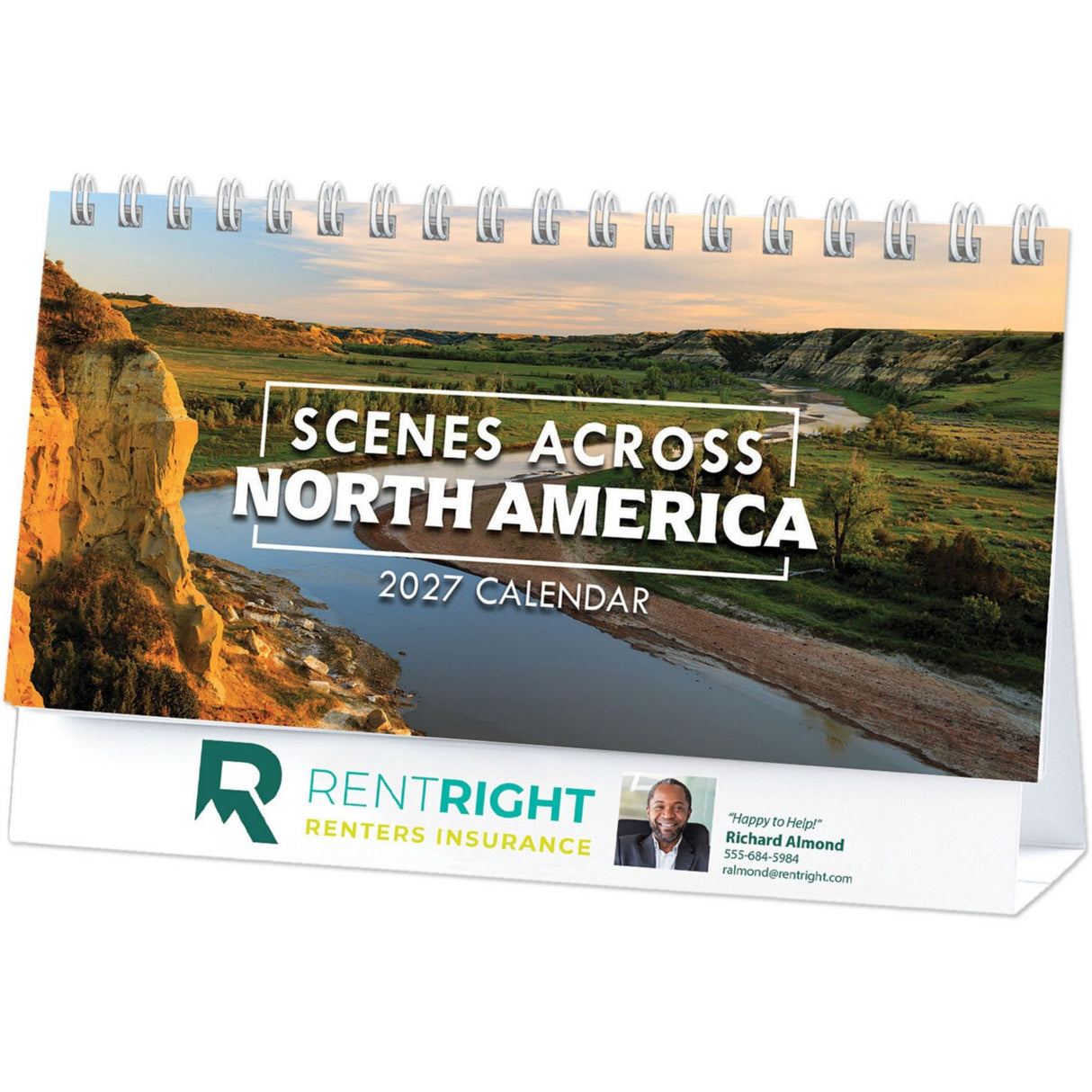 Full Colour Scenic North America Desk Calendar
