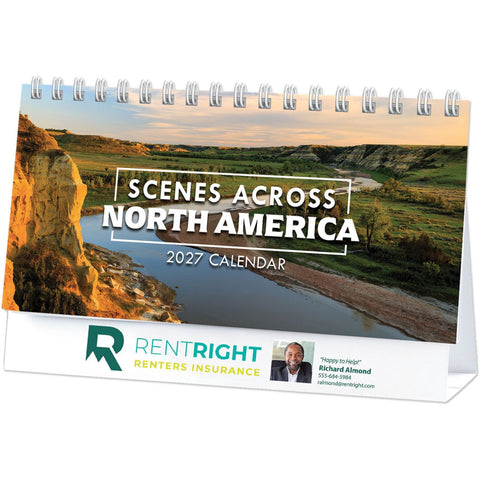 Full Colour Scenic North America Desk Calendar