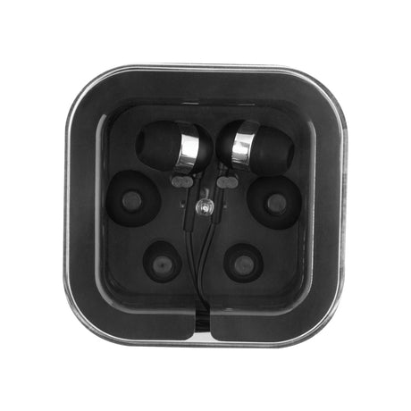 Earbuds w/Microphone in Square Case