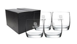 ~Nordic 10oz clear glass DOF S/4 in a Midnight black gift box