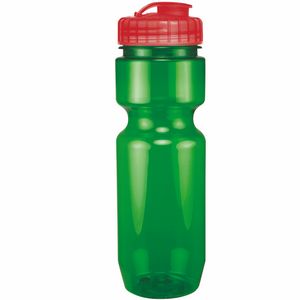 22 Oz. Translucent Bike Bottle w/ Flip Top Lid