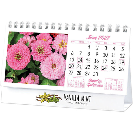 Full Colour Garden Splendor Desk Calendar
