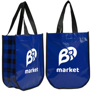 Lumberjack Plaid Pattern Laminated Fashion Tote Bag