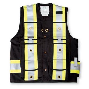 Black Cotton Duck Surveyor Safety Vest