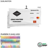 72 Hr Fast Ship - Oversized Golf Towel in Microfiber Terry, 22x44, with Black Hook, Sublimated