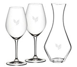 ~ Merlot decanter & Ouveurture 002 22.5oz wine RIEDEL crystal Gift set in a Raven gift box - Etched