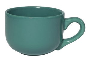 Churchill Latte 16oz teal ceramic mug - Etched