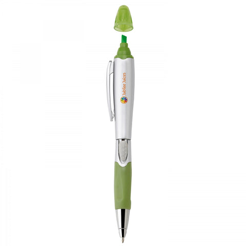 Silver Blossom Ballpoint Penhighlighter