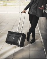 Bugatti Warren Leather Business Case on Wheels