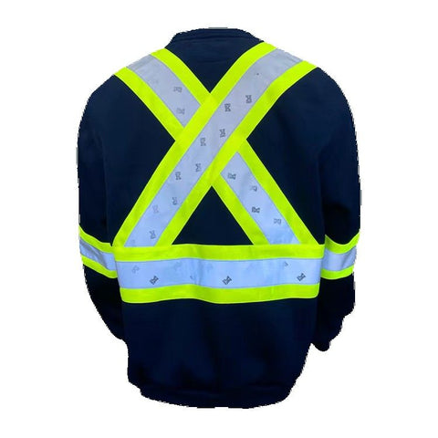 11 Oz. Navy Blue Polyester Microfleece Sweatshirt