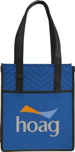 Printed Chevron Non-Woven Shopper Tote