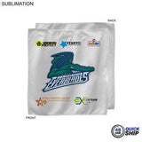 48 Hr Quick Ship - White Microfiber Dri-Lite Terry Sponsorship Rally Towel, 15x15, Sublimated