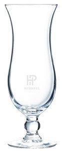 Hurricane 23oz clear glass - Etched