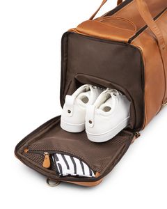 000897 Bugatti Colombian Leather Luggage Duffel Bag