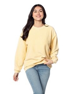 CHICKA D Ladies' Corded Crew Sweatshirt