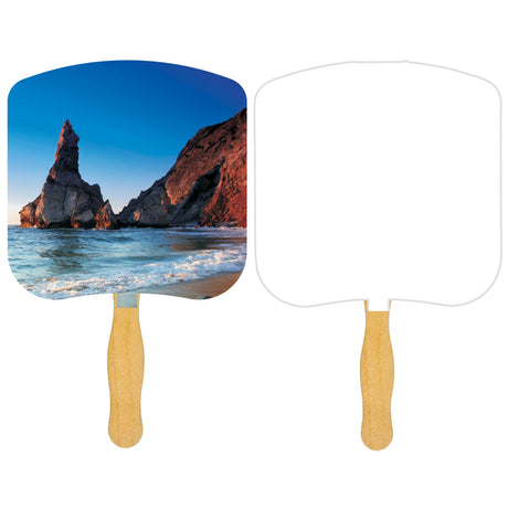 Religious Hand Fan/ Shoreline at Daytime
