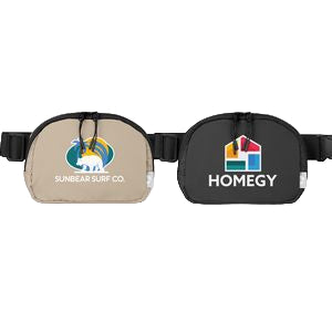 Taiga rPET Nylon Zippered Waist Bag - 40 oz - Heat Transfer