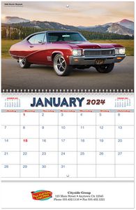Full Colour Muscle Cars Spiral Wall Calendar