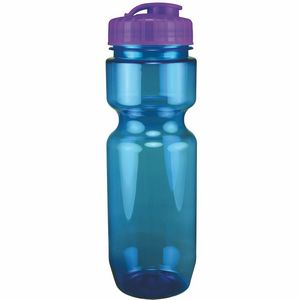 22 Oz. Translucent Bike Bottle w/ Flip Top Lid