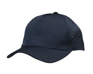 000970 Premium Pioneer Sports 5 Panel Twill Cap w/Tear Drop Perforations